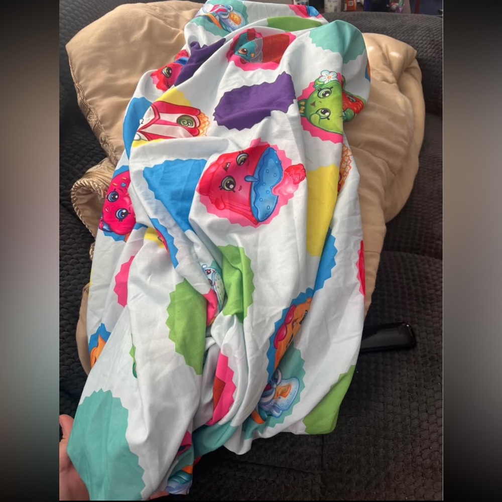 Shopkins Kids Twin Size Fitted Sheet
